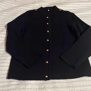 Talbots Navy Cardigan-L